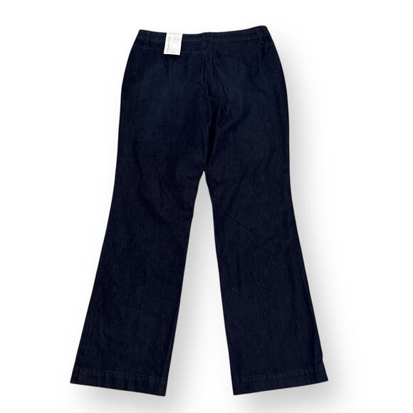 NWT Coldwater Creek Natural Fit Bootcut Jeans Womens 12 Dark Wash Denim Trouser - Picture 8 of 11